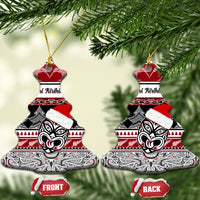 New Zealand Christmas Ceramic Ornament Maori Meri Kirihimete Moko LT01 Christmas Tree Red - Polynesian Pride
