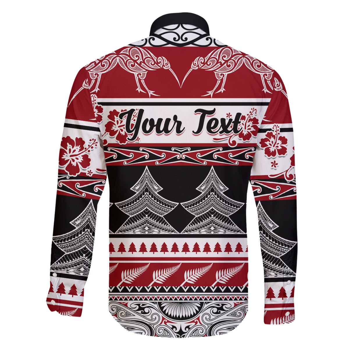 Custom New Zealand Christmas Family Matching Off Shoulder Maxi Dress and Hawaiian Shirt Maori Meri Kirihimete Moko LT01 - Polynesian Pride