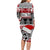 Custom New Zealand Christmas Long Sleeve Bodycon Dress Maori Meri Kirihimete Moko LT01 - Polynesian Pride