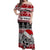 Custom New Zealand Christmas Off Shoulder Maxi Dress Maori Meri Kirihimete Moko LT01 Women Red - Polynesian Pride