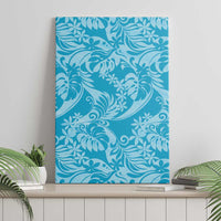 Tahiti Ninamu Tiare Floral Canvas Wall Art Monstera Palm Tropical Leaves LT01 - Polynesian Pride