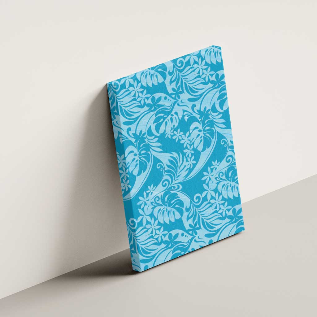 Tahiti Ninamu Tiare Floral Canvas Wall Art Monstera Palm Tropical Leaves LT01 - Polynesian Pride