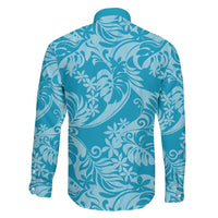 Tahiti Ninamu Tiare Floral Family Matching Puletasi and Hawaiian Shirt Monstera Palm Tropical Leaves - Polynesian Pride