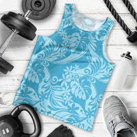 Tahiti Ninamu Tiare Floral Men Tank Top Monstera Palm Tropical Leaves LT01 - Polynesian Pride