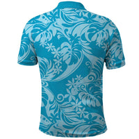 Tahiti Ninamu Tiare Floral Polo Shirt Monstera Palm Tropical Leaves LT01 - Polynesian Pride