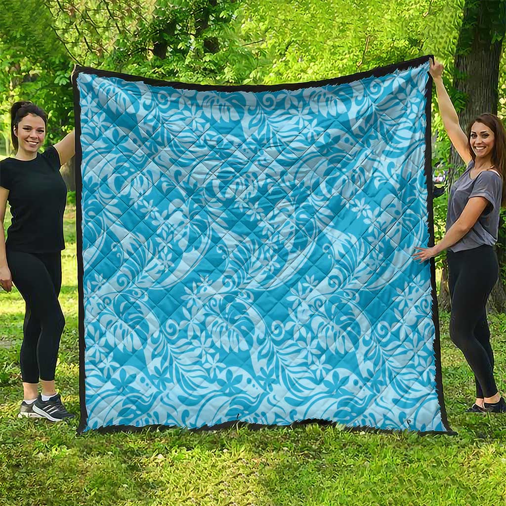 Tahiti Ninamu Tiare Floral Quilt Monstera Palm Tropical Leaves LT01 - Polynesian Pride
