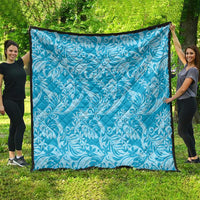Tahiti Ninamu Tiare Floral Quilt Monstera Palm Tropical Leaves LT01 - Polynesian Pride