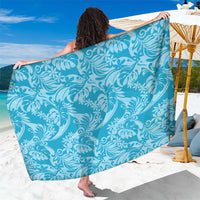 Tahiti Ninamu Tiare Floral Sarong Monstera Palm Tropical Leaves - Polynesian Pride