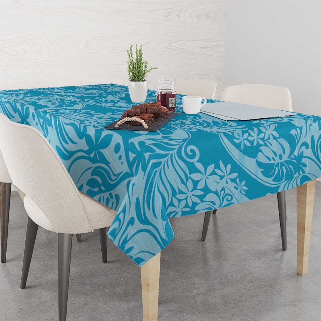 Tahiti Ninamu Tiare Floral Tablecloth Monstera Palm Tropical Leaves LT01 - Polynesian Pride