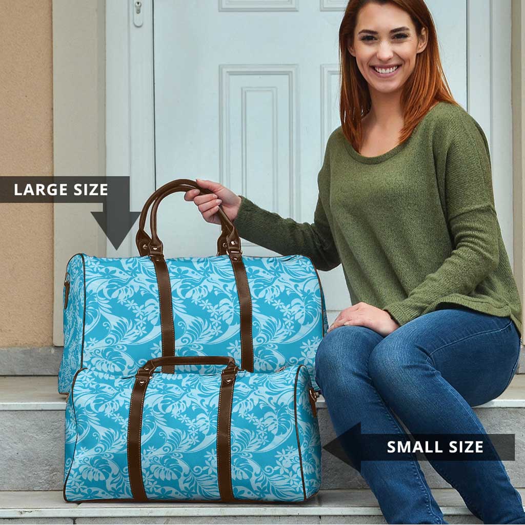 Tahiti Ninamu Tiare Floral Travel Bag Monstera Palm Tropical Leaves - Polynesian Pride