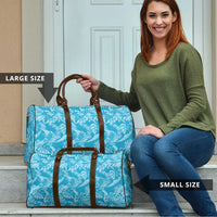 Tahiti Ninamu Tiare Floral Travel Bag Monstera Palm Tropical Leaves - Polynesian Pride