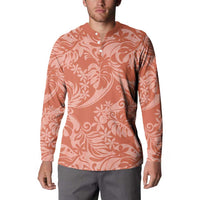 Tahiti Puatou Tiare Floral Button Sweatshirt Monstera Palm Tropical Leaves LT01 - Polynesian Pride