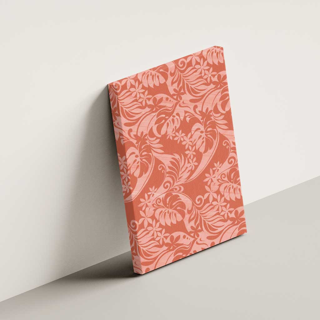 Tahiti Puatou Tiare Floral Canvas Wall Art Monstera Palm Tropical Leaves LT01 - Polynesian Pride