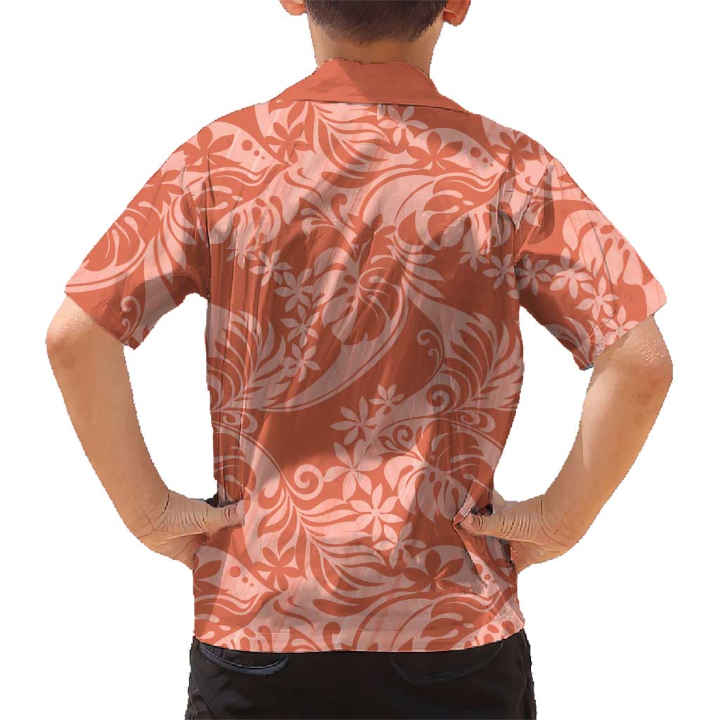 Tahiti Puatou Tiare Floral Family Matching Puletasi and Hawaiian Shirt Monstera Palm Tropical Leaves - Polynesian Pride