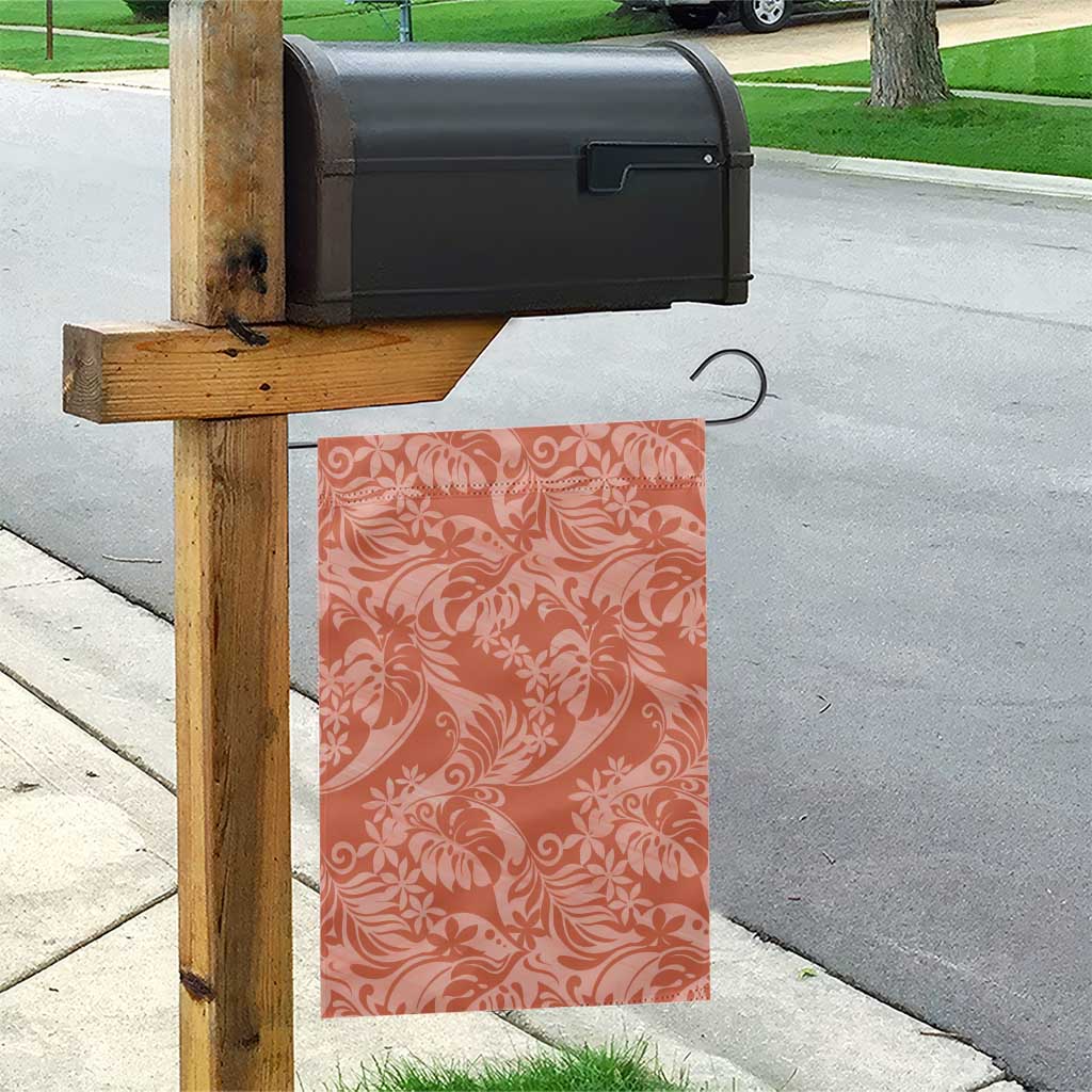 Tahiti Puatou Tiare Floral Garden Flag Monstera Palm Tropical Leaves - Polynesian Pride