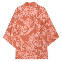 Tahiti Puatou Tiare Floral Kimono Monstera Palm Tropical Leaves - Polynesian Pride