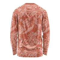 Tahiti Puatou Tiare Floral Long Sleeve Shirt Monstera Palm Tropical Leaves LT01 - Polynesian Pride