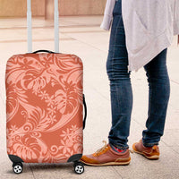 Tahiti Puatou Tiare Floral Luggage Cover Monstera Palm Tropical Leaves LT01 Orange - Polynesian Pride