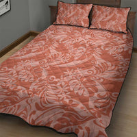Tahiti Puatou Tiare Floral Quilt Bed Set Monstera Palm Tropical Leaves LT01 - Polynesian Pride