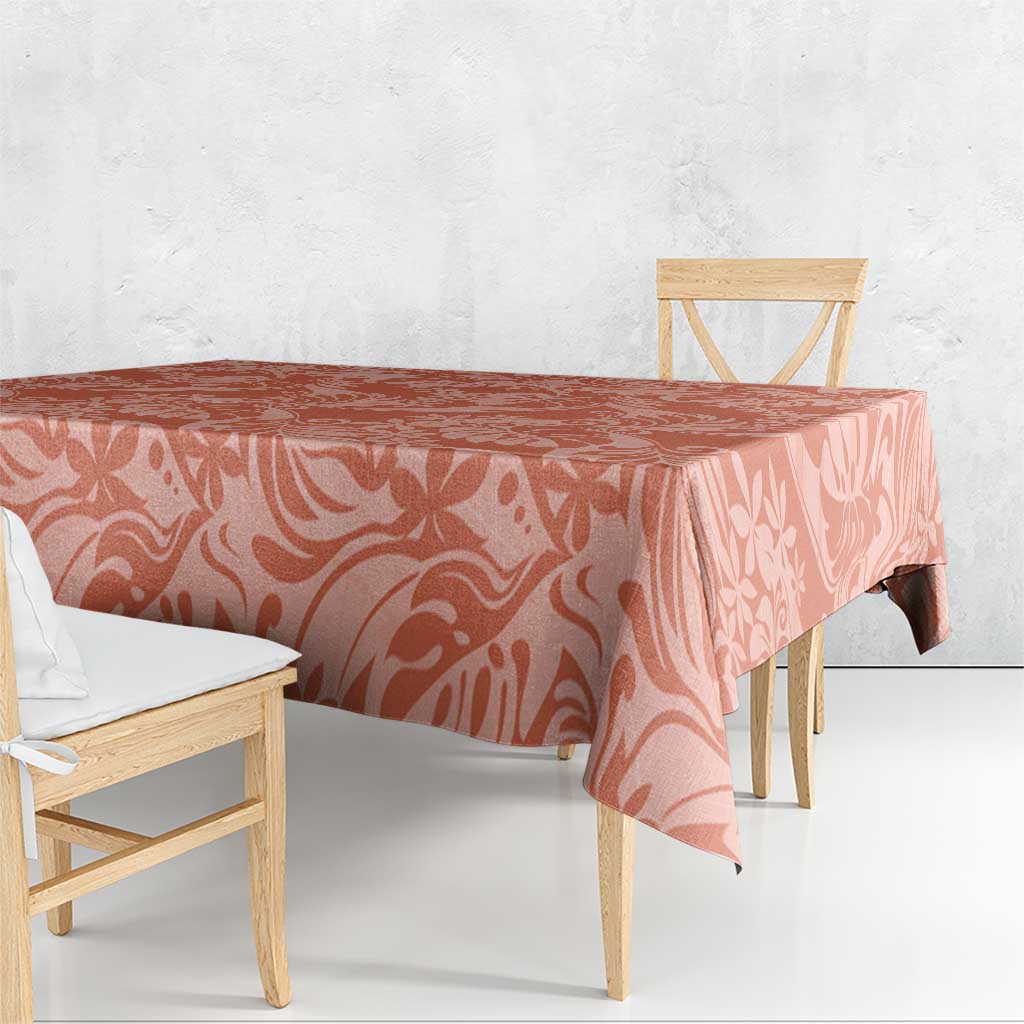 Tahiti Puatou Tiare Floral Tablecloth Monstera Palm Tropical Leaves LT01 - Polynesian Pride