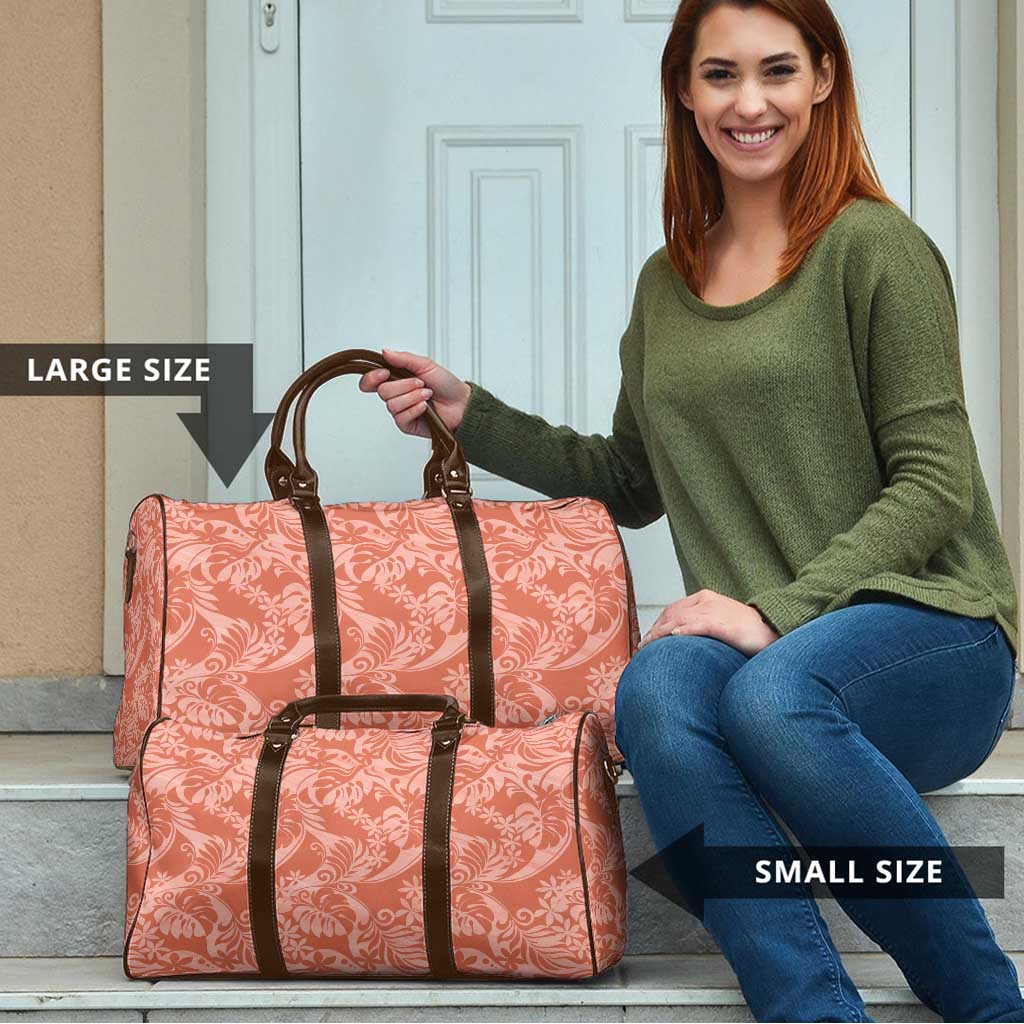 Tahiti Puatou Tiare Floral Travel Bag Monstera Palm Tropical Leaves - Polynesian Pride