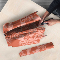 Tahiti Puatou Tiare Floral Umbrella Monstera Palm Tropical Leaves - Polynesian Pride