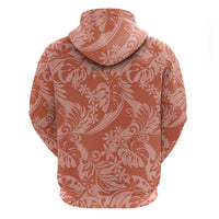 Tahiti Puatou Tiare Floral Zip Hoodie Monstera Palm Tropical Leaves LT01 - Polynesian Pride