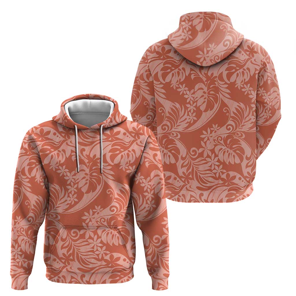 Tahiti Puatou Tiare Floral Zip Hoodie Monstera Palm Tropical Leaves LT01 - Polynesian Pride