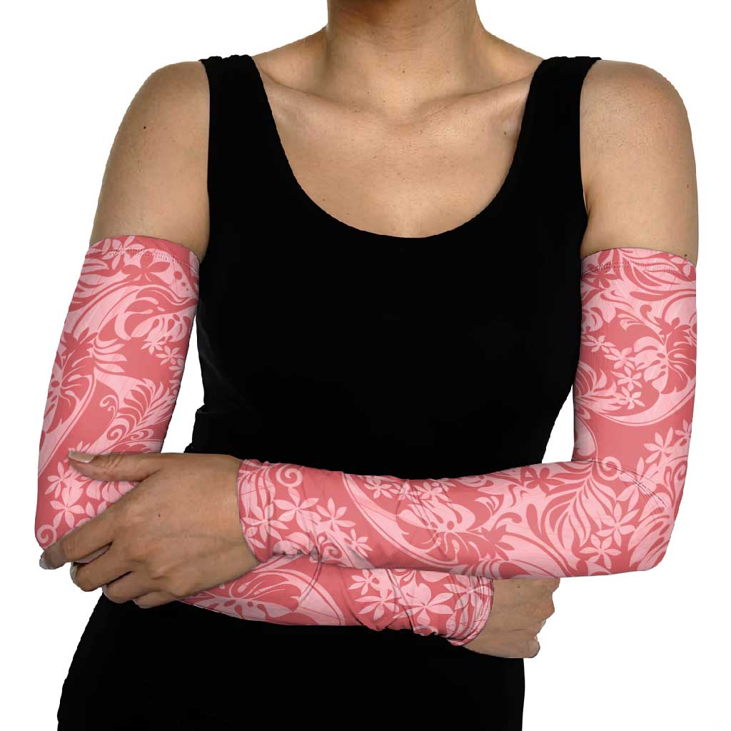 Tahiti Tarona Tiare Floral Arm Sleeves Monstera Palm Tropical Leaves - Polynesian Pride