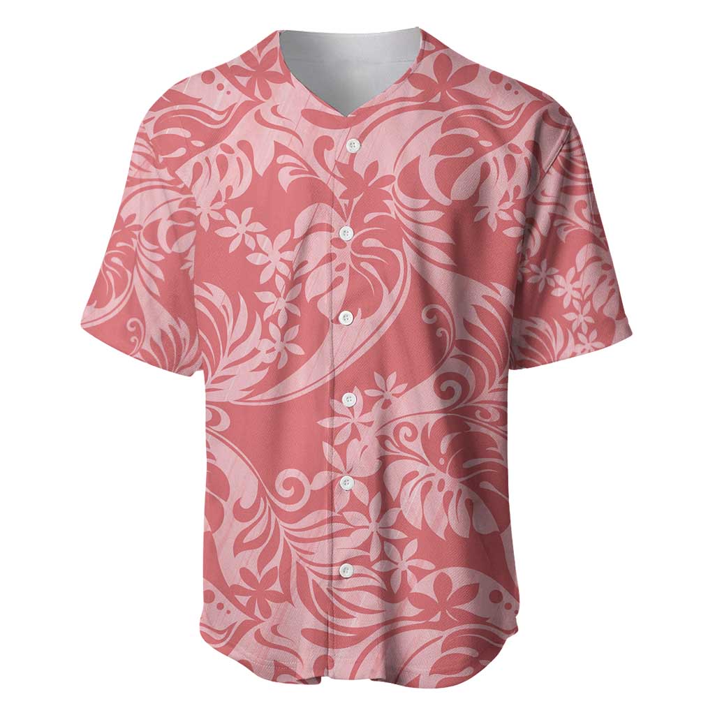 Tahiti Tarona Tiare Floral Baseball Jersey Monstera Palm Tropical Leaves - Polynesian Pride