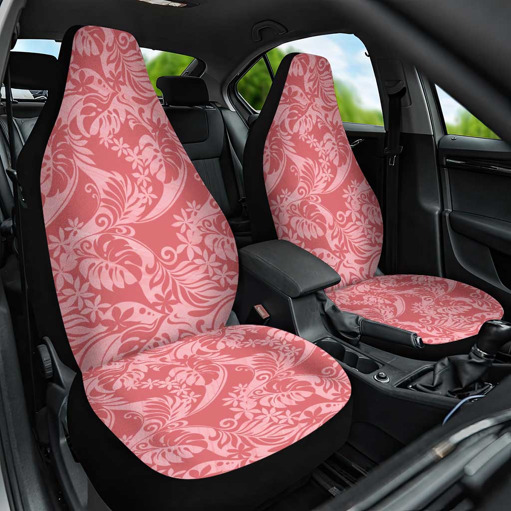 Tahiti Tarona Tiare Floral Car Seat Cover Monstera Palm Tropical Leaves - Polynesian Pride