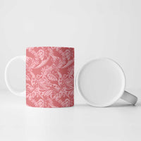 Tahiti Tarona Tiare Floral Ceramic Mug Monstera Palm Tropical Leaves - Polynesian Pride