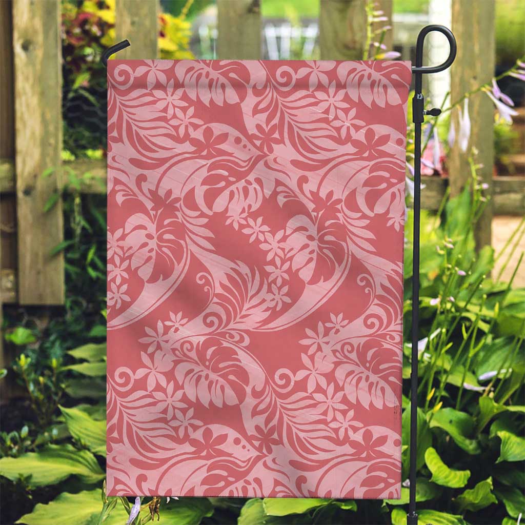 Tahiti Tarona Tiare Floral Garden Flag Monstera Palm Tropical Leaves - Polynesian Pride