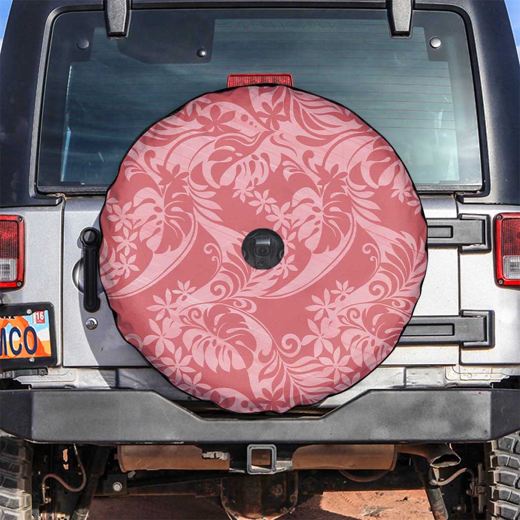 Tahiti Tarona Tiare Floral Spare Tire Cover Monstera Palm Tropical Leaves - Polynesian Pride
