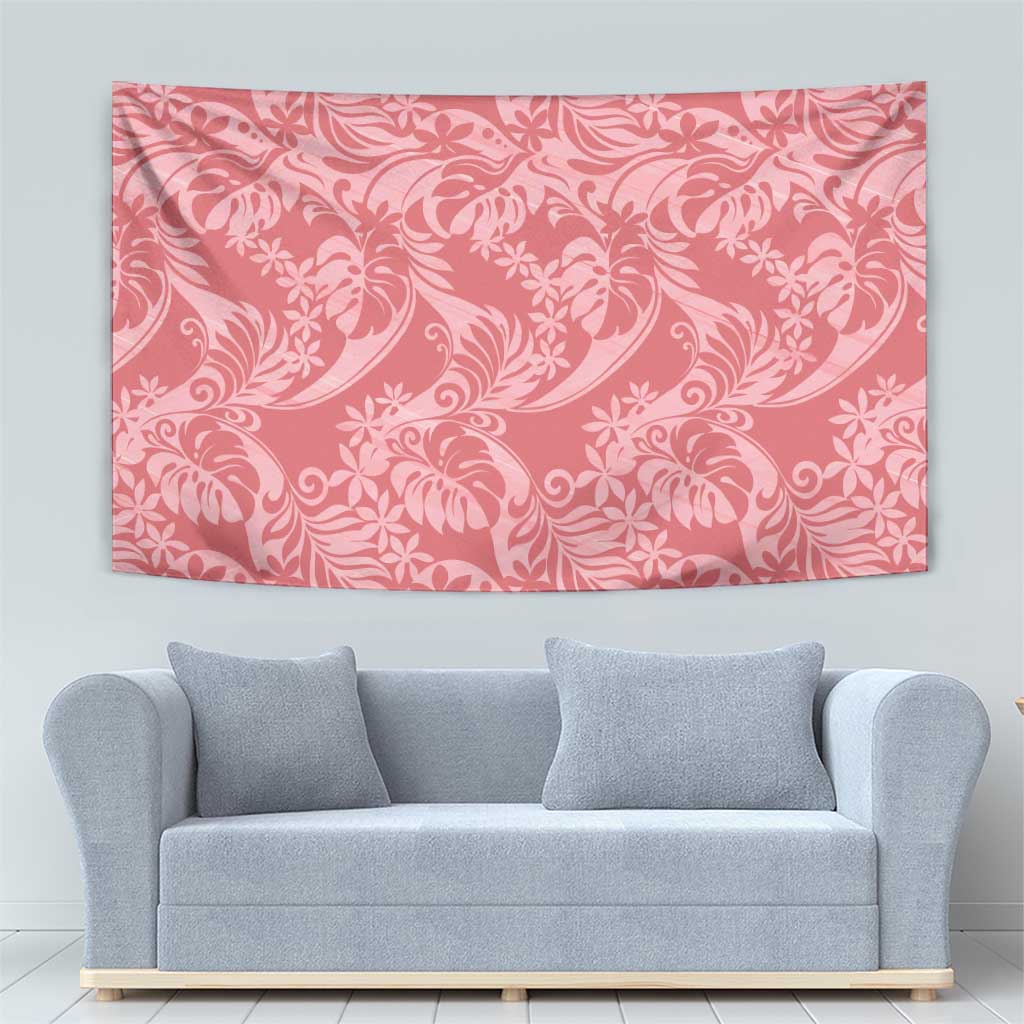 Tahiti Tarona Tiare Floral Tapestry Monstera Palm Tropical Leaves - Polynesian Pride