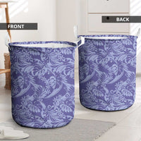 Tahiti Vareau Tiare Floral Laundry Basket Monstera Palm Tropical Leaves LT01 - Polynesian Pride
