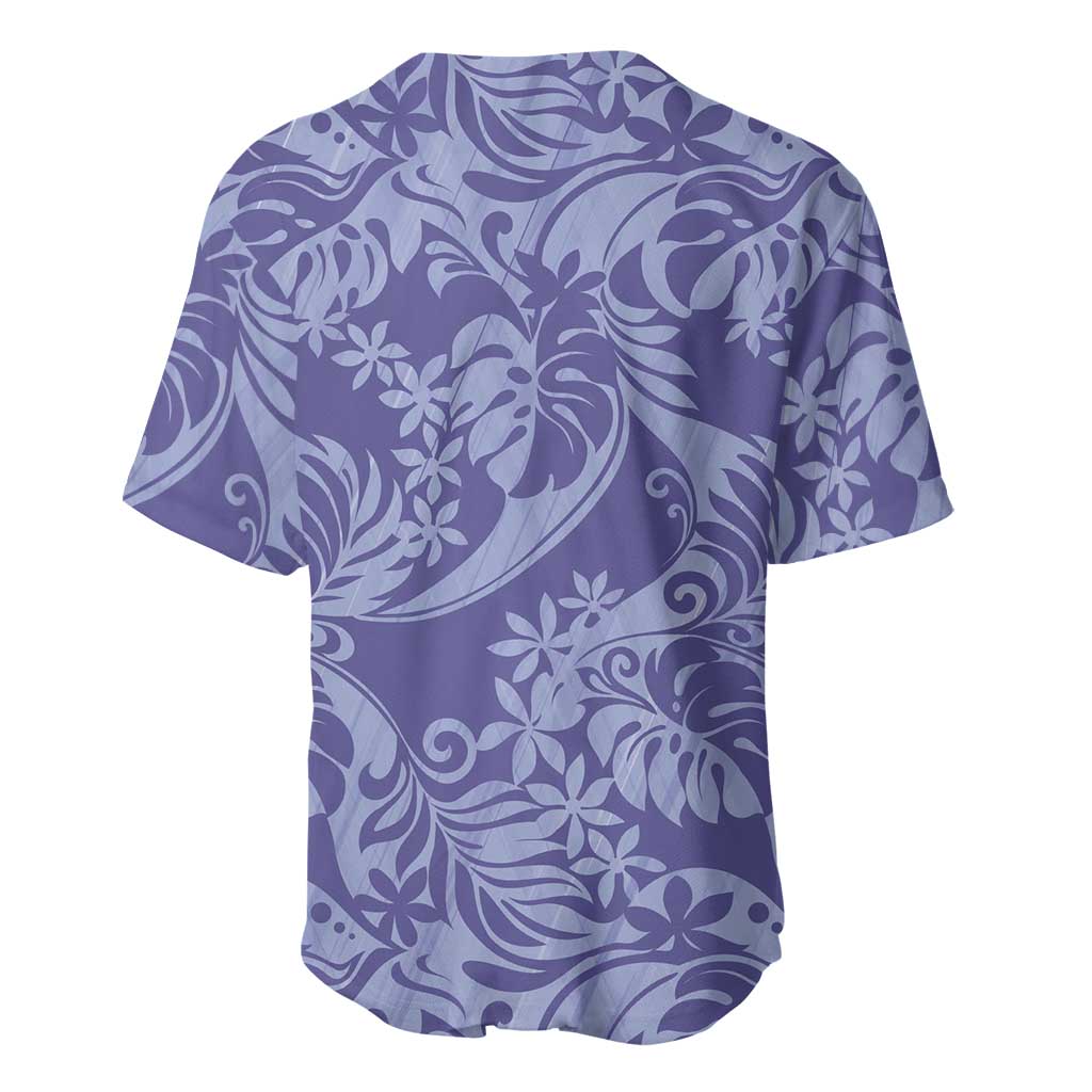 Tahiti Vareau Tiare Floral Baseball Jersey Monstera Palm Tropical Leaves LT01 - Polynesian Pride