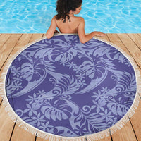 Tahiti Vareau Tiare Floral Beach Blanket Monstera Palm Tropical Leaves - Polynesian Pride