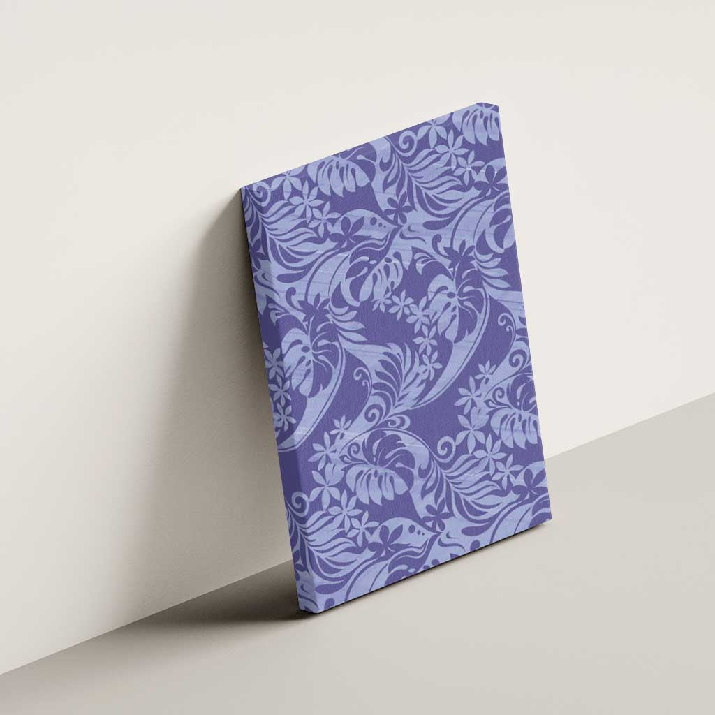 Tahiti Vareau Tiare Floral Canvas Wall Art Monstera Palm Tropical Leaves - Polynesian Pride