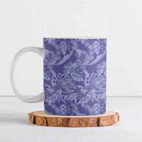 Tahiti Vareau Tiare Floral Ceramic Mug Monstera Palm Tropical Leaves - Polynesian Pride
