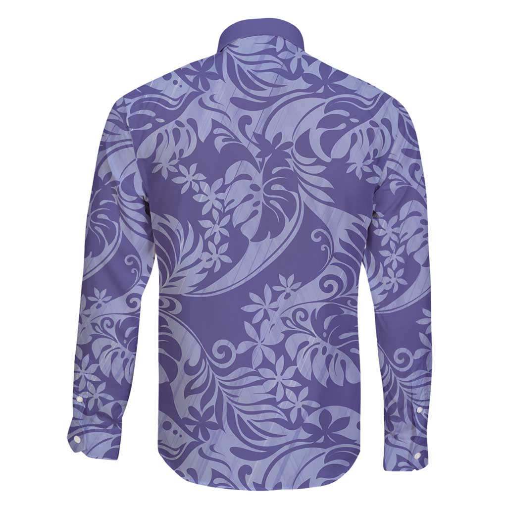 Tahiti Vareau Tiare Floral Family Matching Puletasi and Hawaiian Shirt Monstera Palm Tropical Leaves - Polynesian Pride