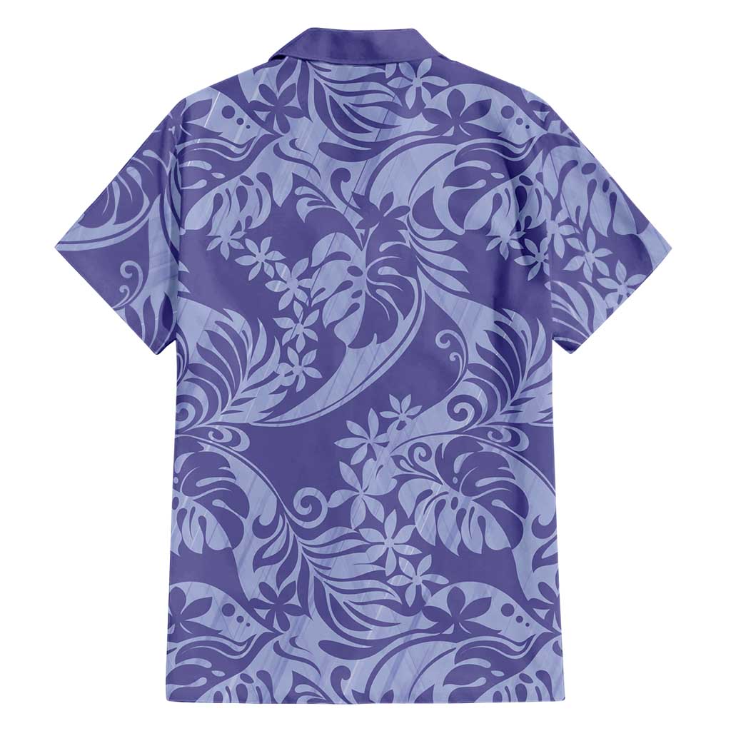 Tahiti Vareau Tiare Floral Hawaiian Shirt Monstera Palm Tropical Leaves LT01 - Polynesian Pride