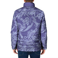 Tahiti Vareau Tiare Floral Padded Jacket Monstera Palm Tropical Leaves - Polynesian Pride