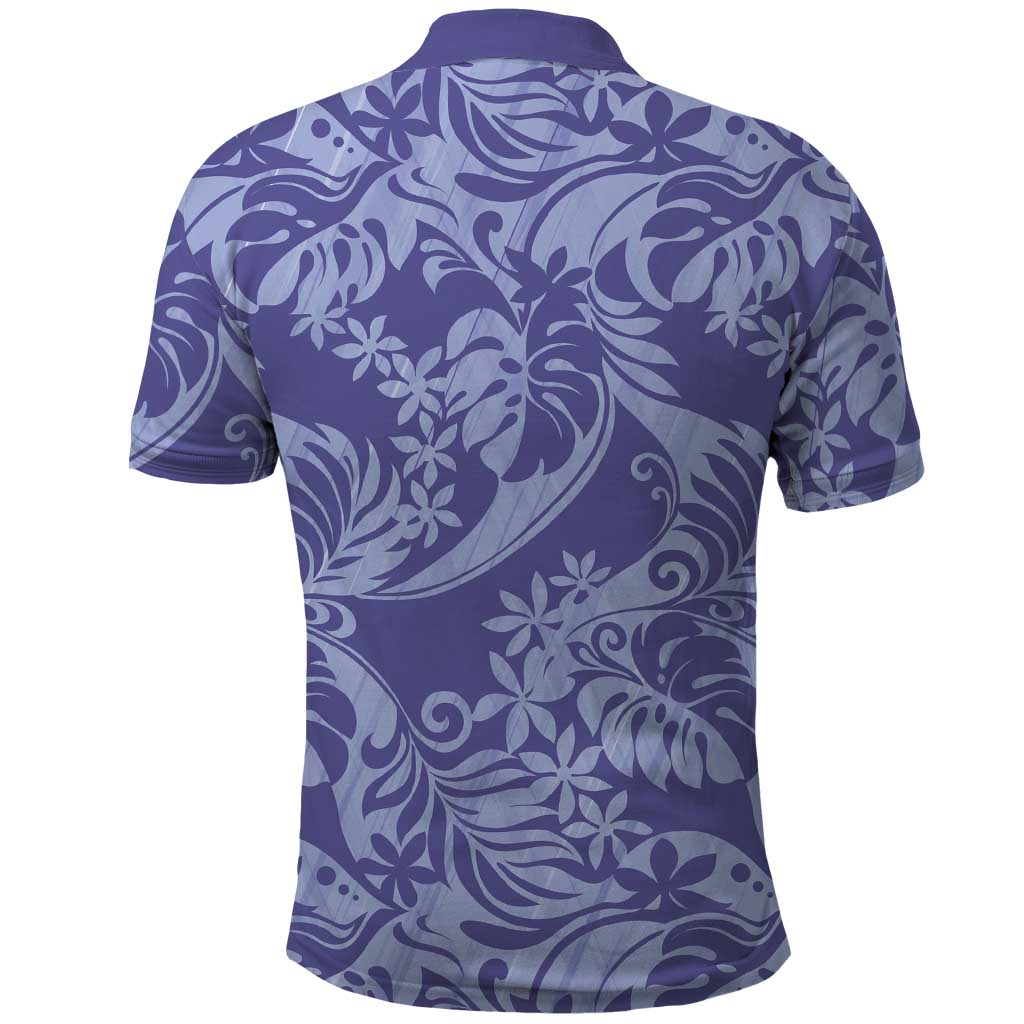 Tahiti Vareau Tiare Floral Polo Shirt Monstera Palm Tropical Leaves - Polynesian Pride