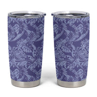 Tahiti Vareau Tiare Floral Tumbler Cup Monstera Palm Tropical Leaves - Polynesian Pride