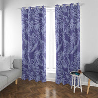 Tahiti Vareau Tiare Floral Window Curtain Monstera Palm Tropical Leaves - Polynesian Pride