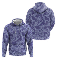 Tahiti Vareau Tiare Floral Zip Hoodie Monstera Palm Tropical Leaves LT01 - Polynesian Pride