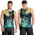 Hawaii Men Tank Top Polynesian Shark with Kakau Turquoise Version LT01 - Polynesian Pride