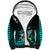 Hawaii Sherpa Hoodie Polynesian Shark with Kakau Turquoise Version LT01 Unisex Turquoise - Polynesian Pride