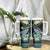 Hawaii Tumbler With Handle Polynesian Shark with Kakau Turquoise Version